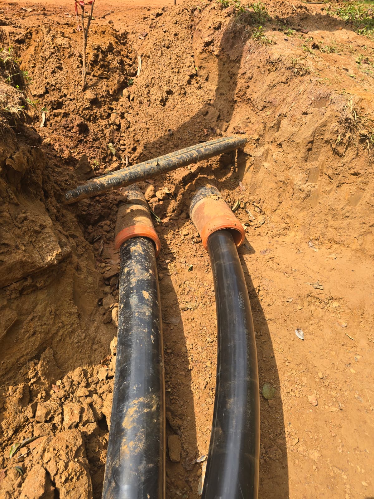 Replacement of corroded steel pipeline with RTP system showing improved corrosion resistance and rapid installation