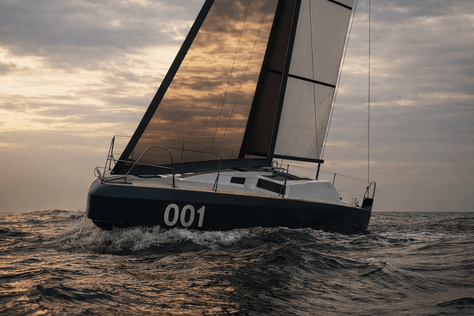 Concept design of a bespoke motor yacht by Ronan Ohier, highlighting luxurious interiors, multifunctional spaces, and sleek exterior lines.