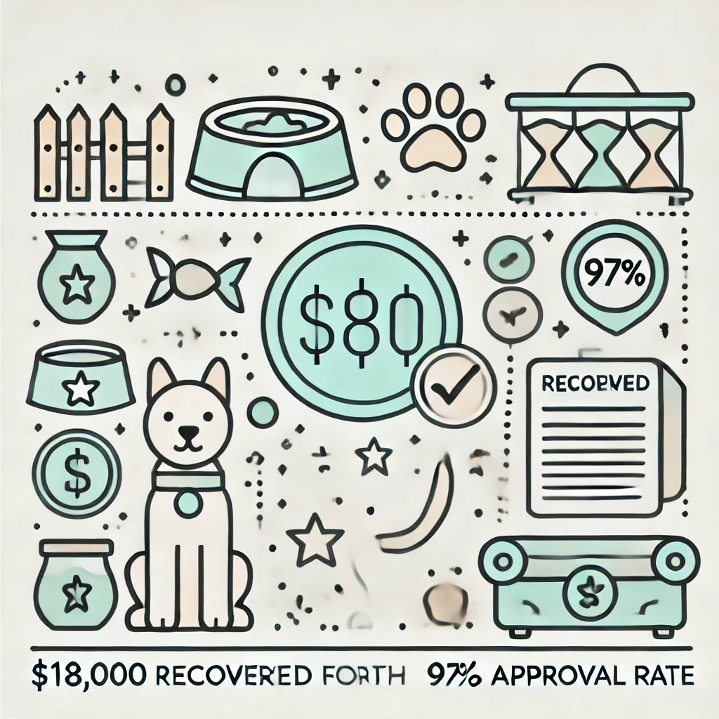 $18,000 recovered for an pet supplies seller with a 97% approval rate