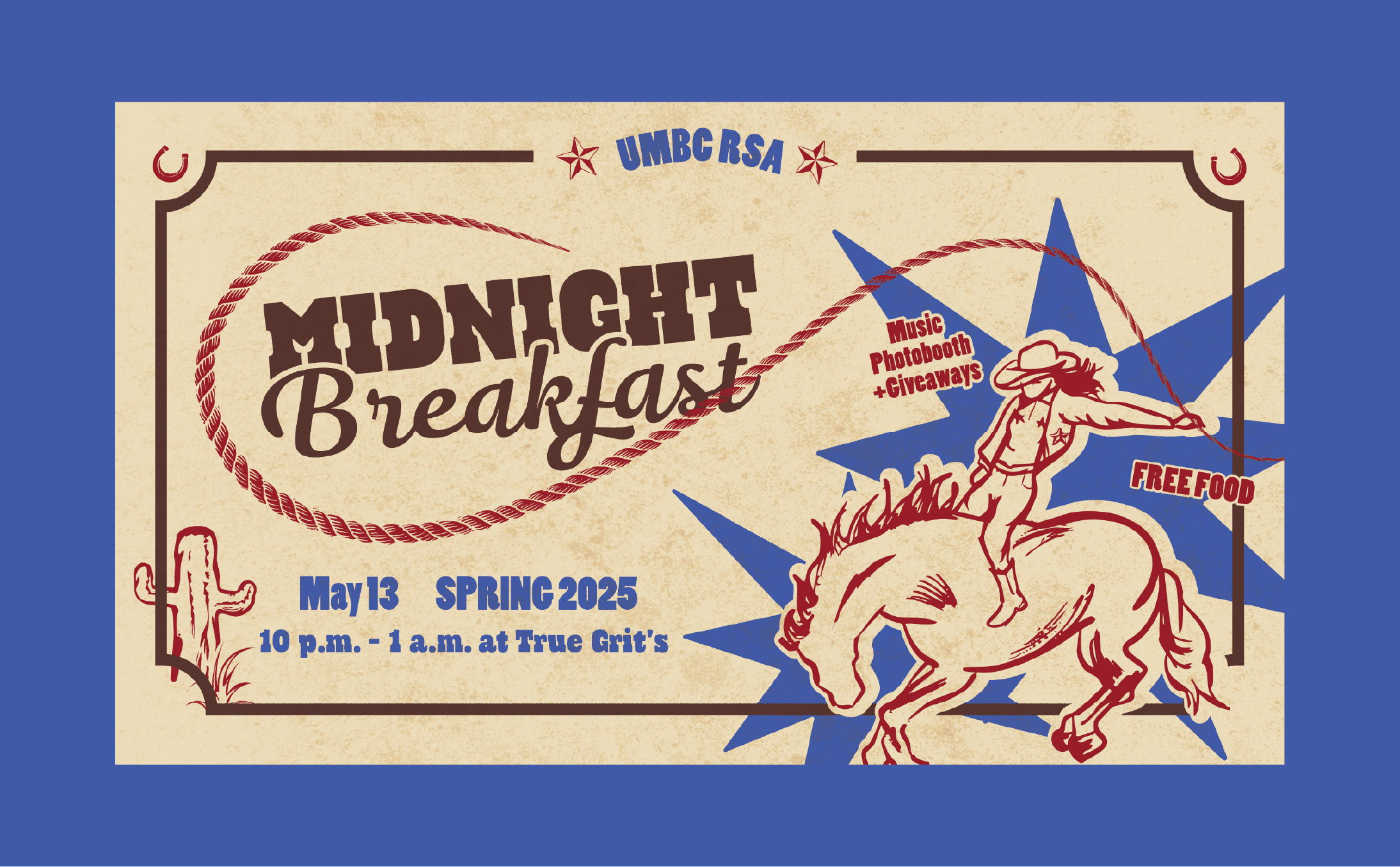 A mockup for a western styled banner