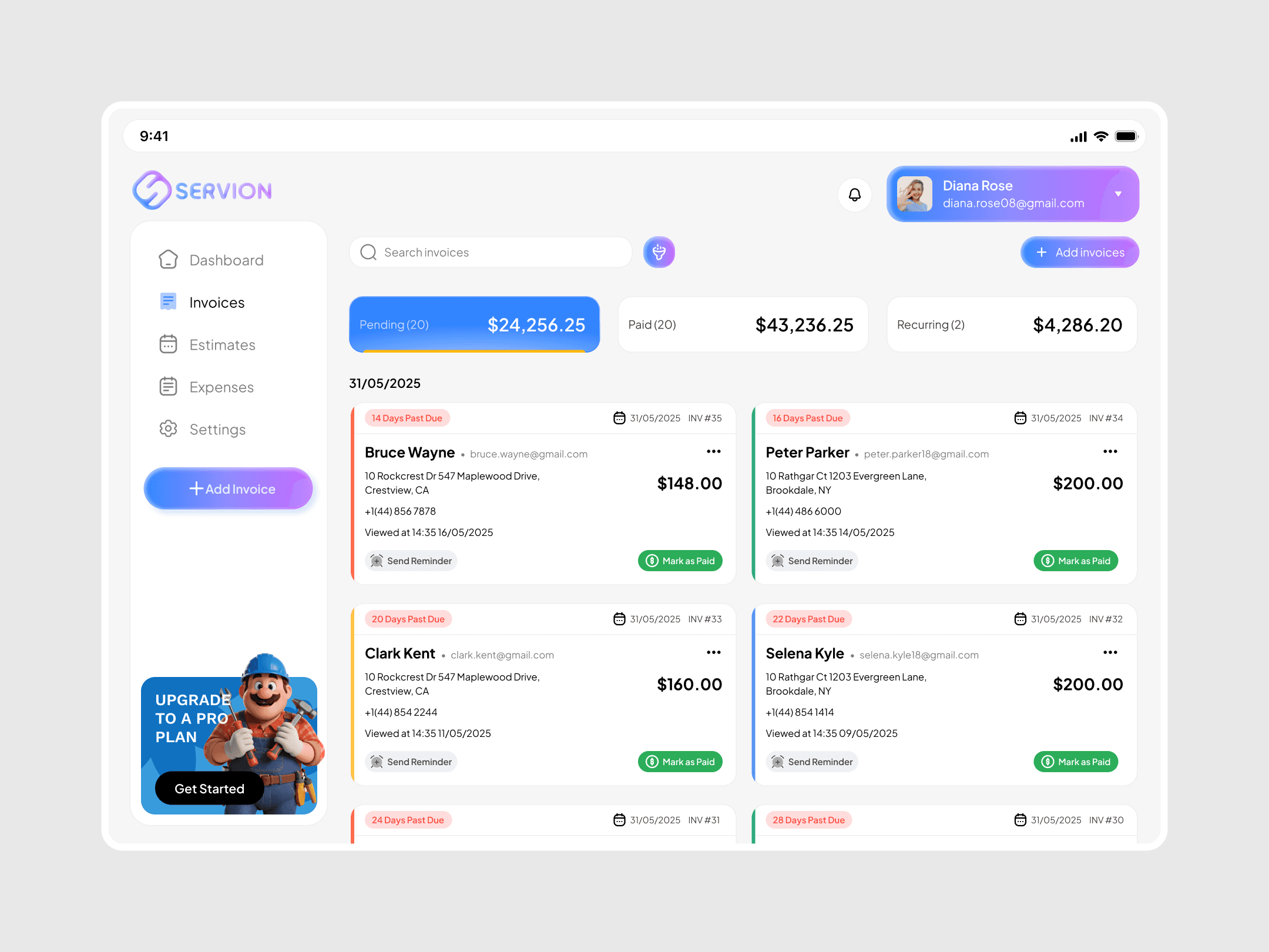 Image of Servion Tablet App Design