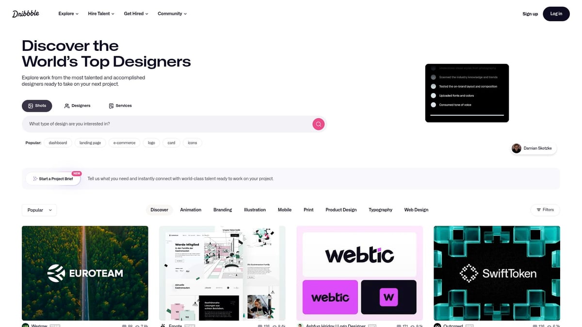 Top 8 Developer Portfolio Websites to Inspire You in 2026 - Dribbble