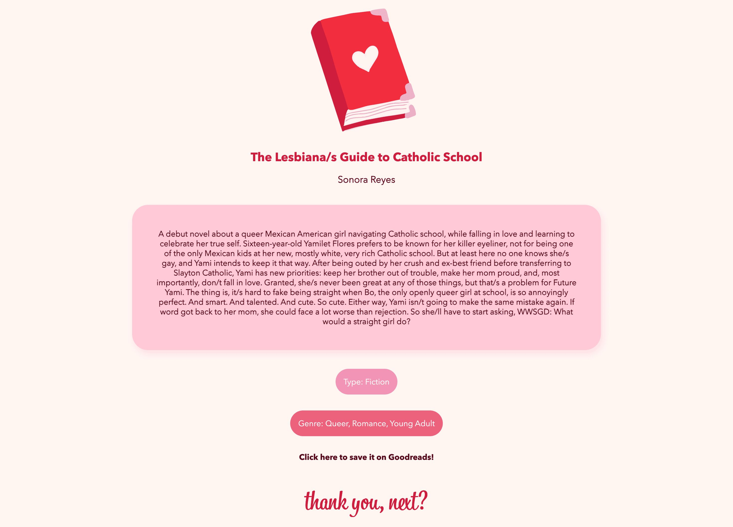 Screenshot of the app's book recommendation's feature