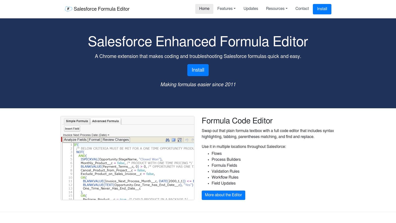 Salesforce Enhanced Formula Editor