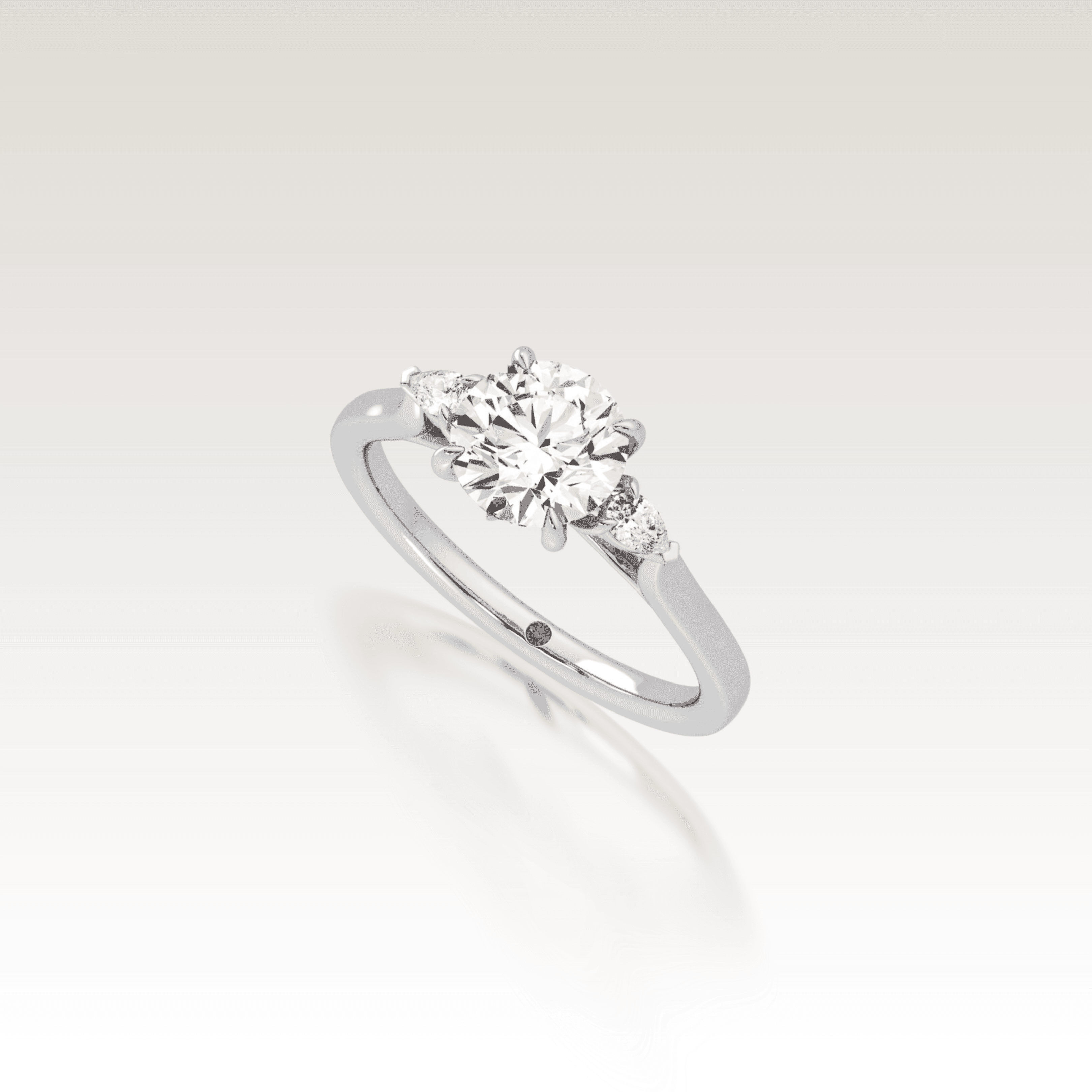 Trio Round Love Knot Diamond Ring image 4