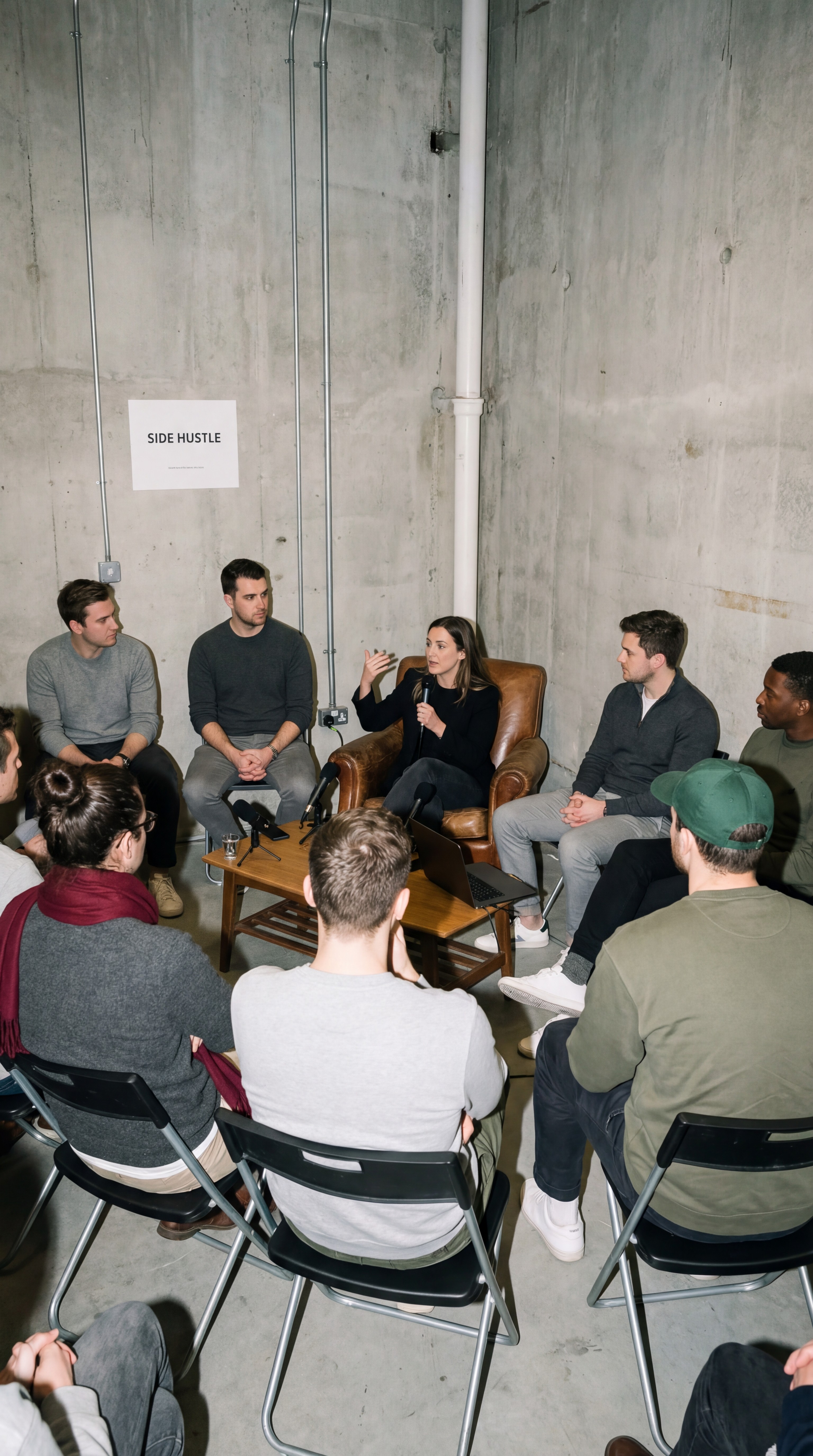 3 male posing in outdoor photoshoot, wearing red dress.
