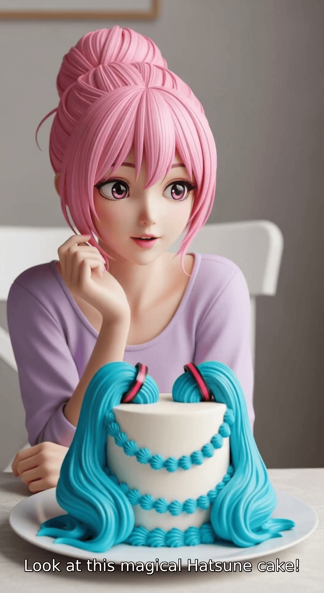 Hatsune Miku The Twintail Effect - Creative story AI video template for TikTok and Instagram Reels