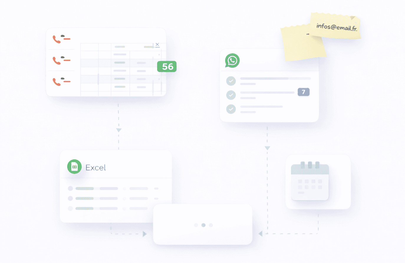 Logos of tools outward, illustrating easy integration with no engineering required.