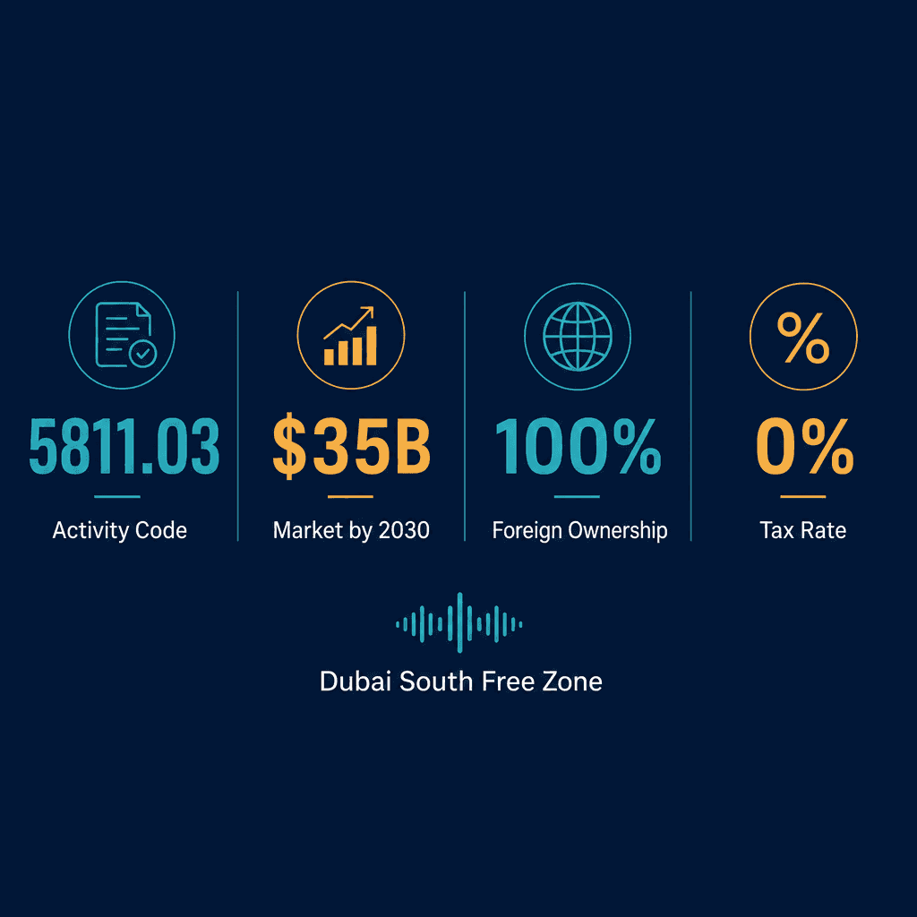 Infographic: Audio Books Publishing Business License in Dubai
