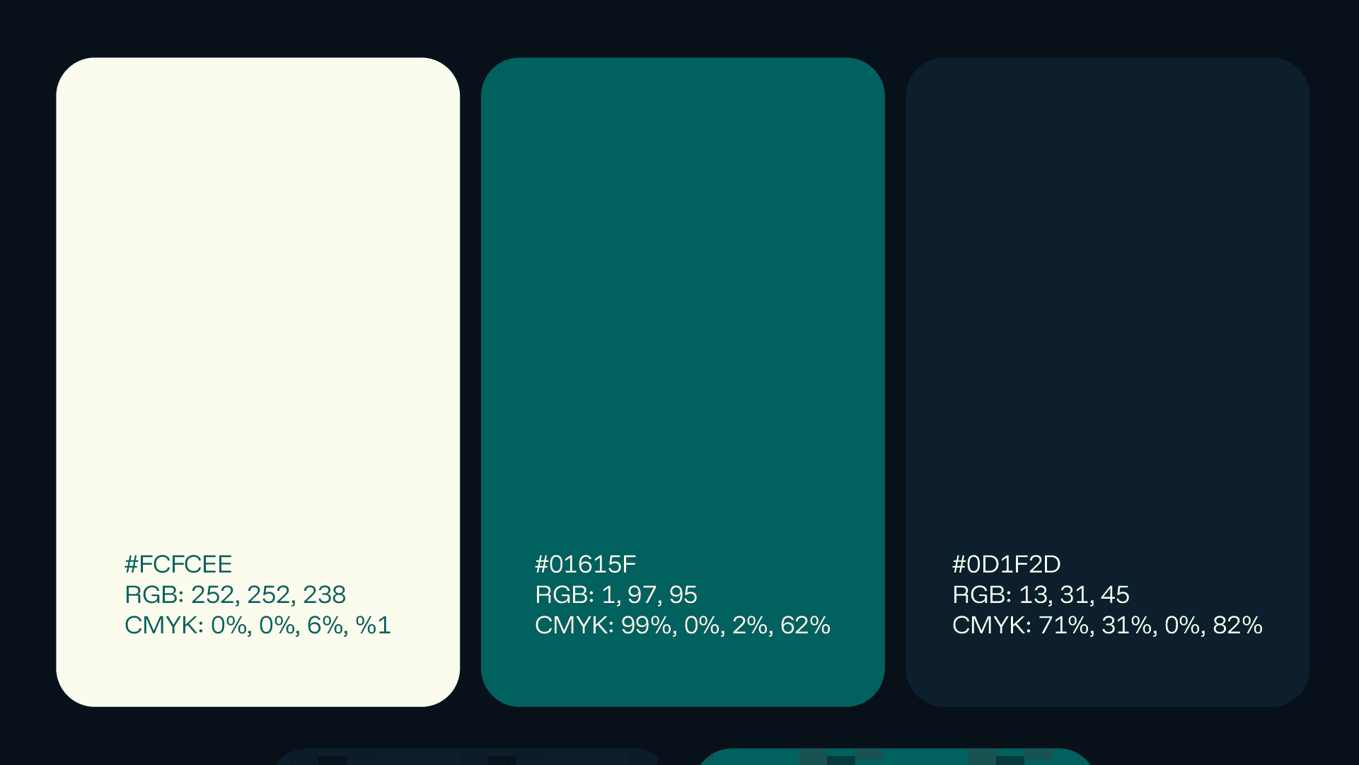 primary color palette for futuristic finance company