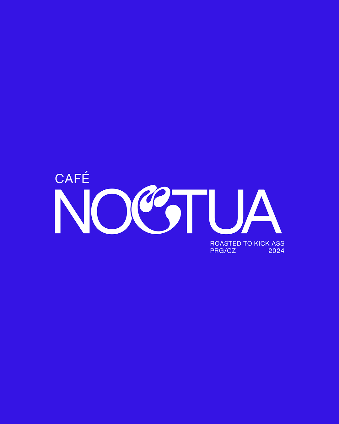 Noctua café branding with a bold street-inspired identity