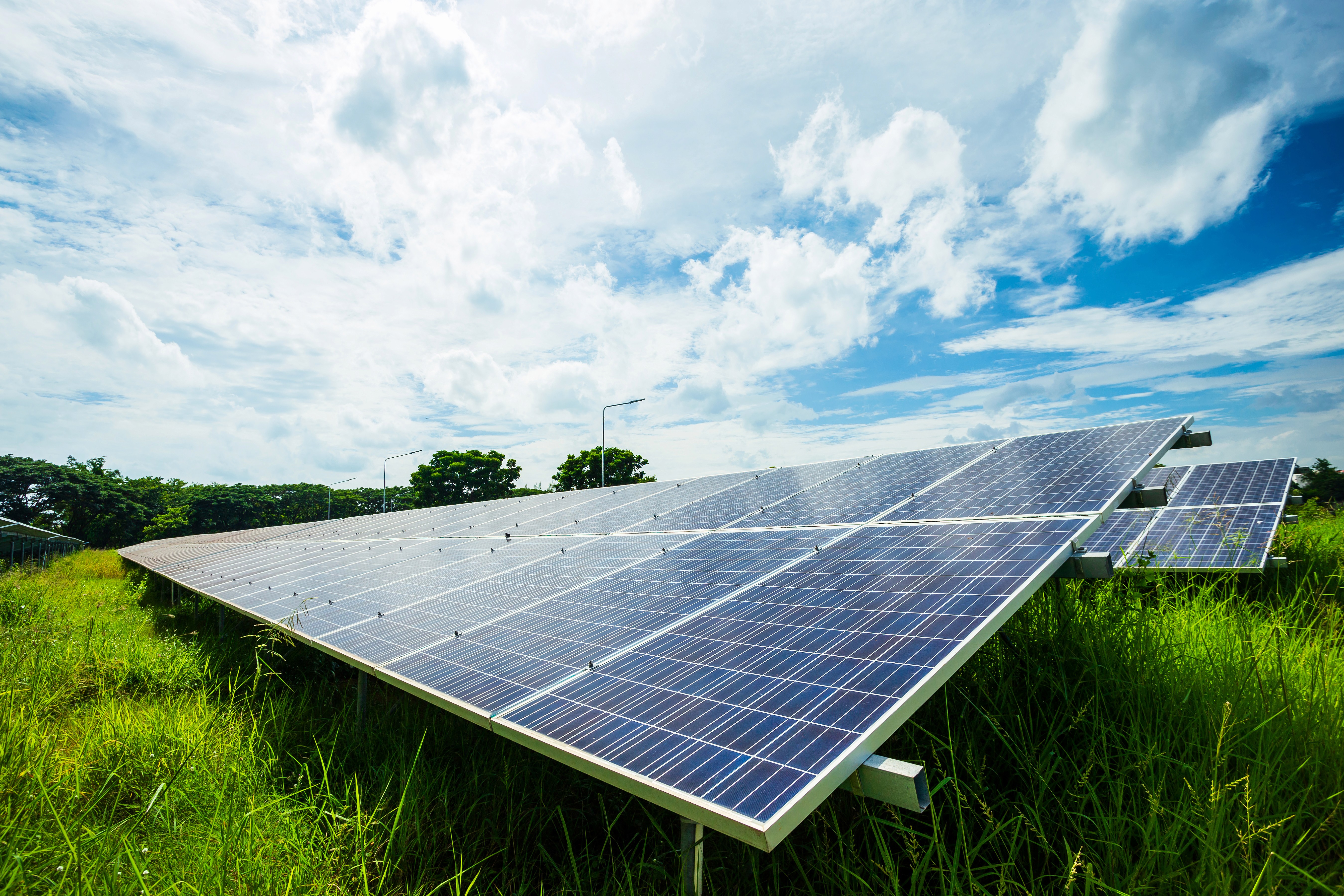 Solar farm in desert