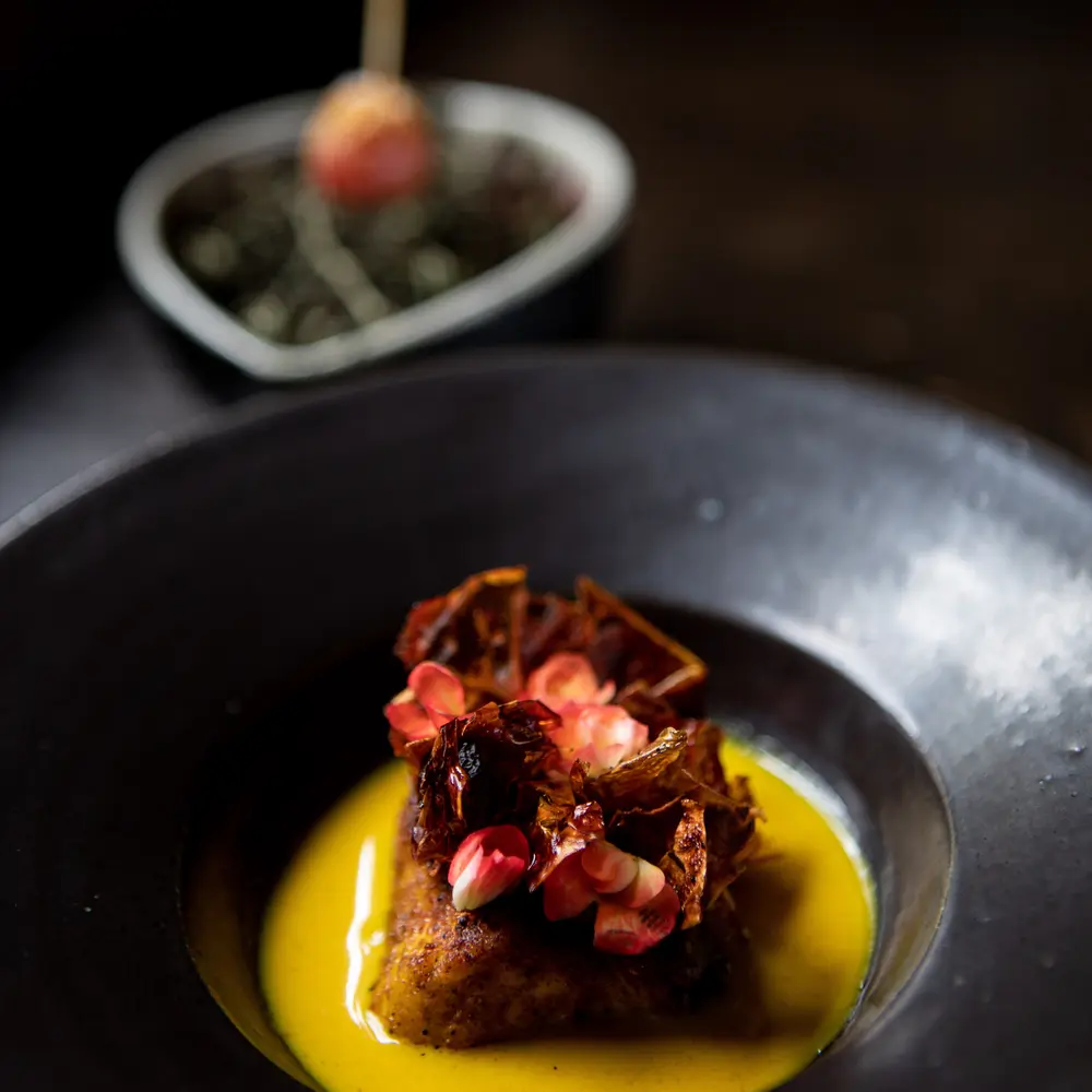Blackened Catfish, Tomato, Turmeric, Bone Marrow