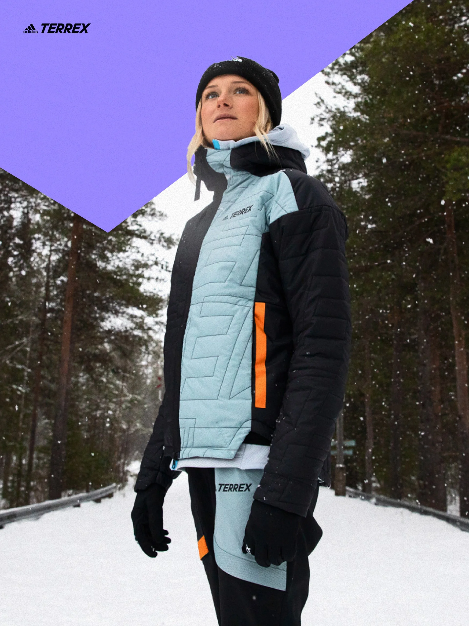 Photography and graphic style for adidas TERREX, an outdoor performance brand.