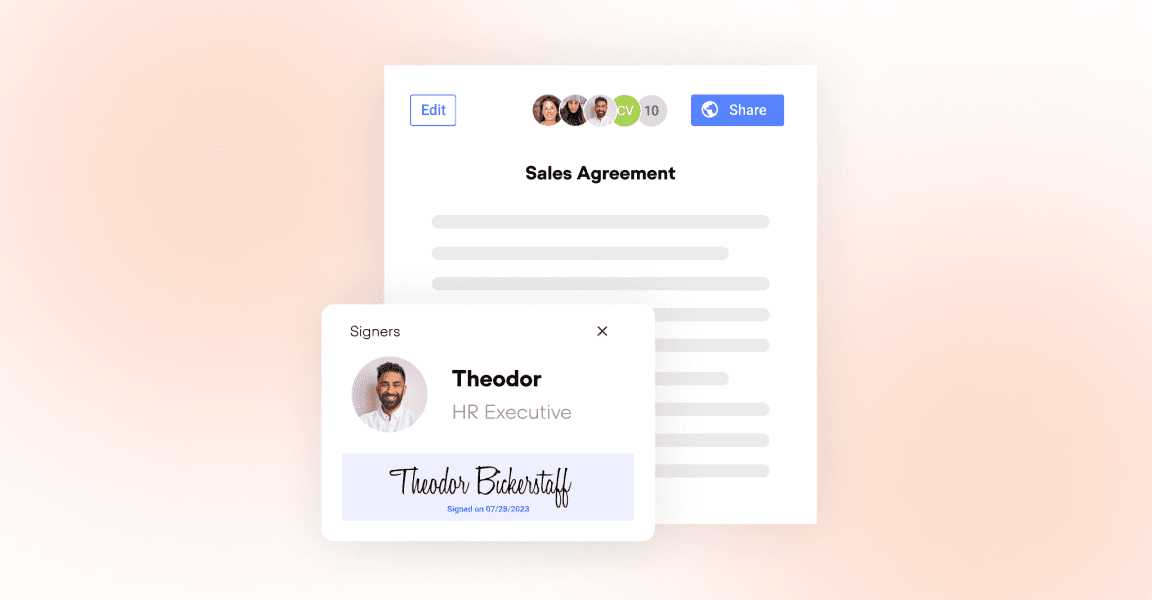 Create and sign contracts