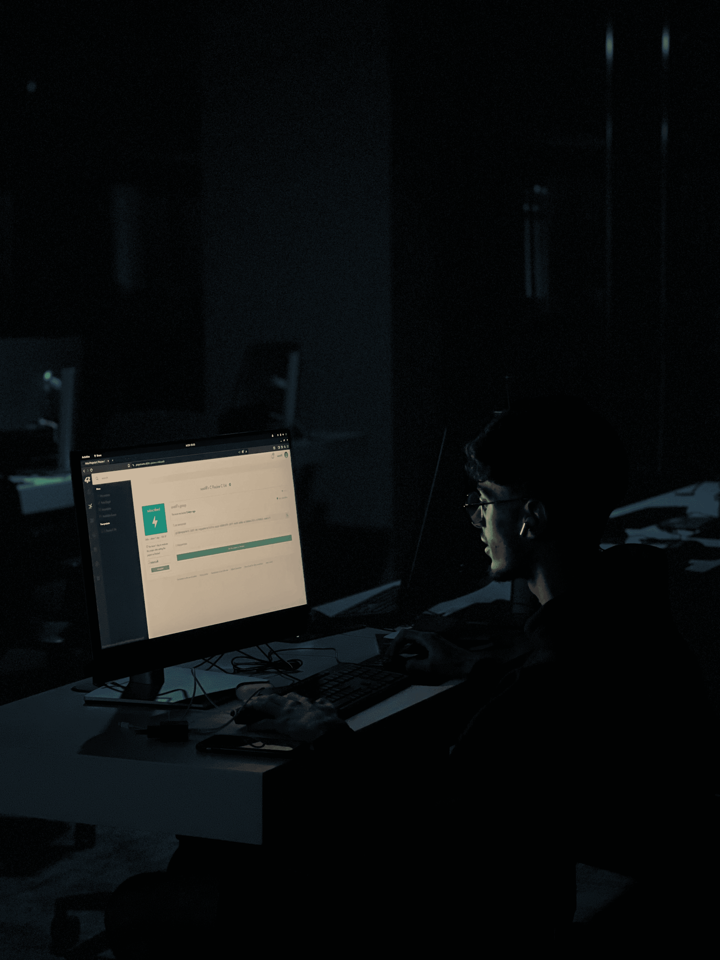 Portrait of portfolio creator – back view