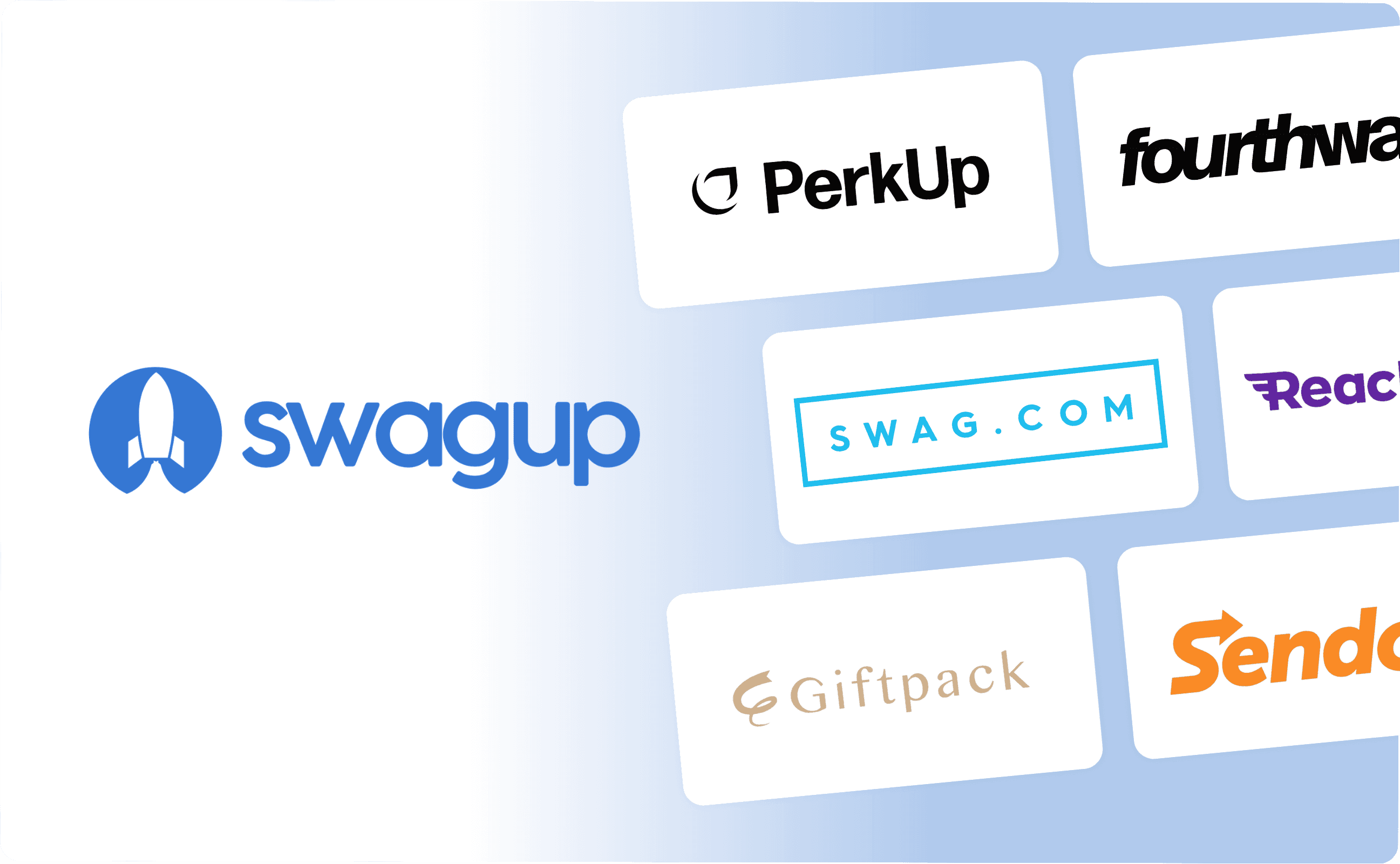 SwagUp alternatives that include PerkUp, Fourthwall, Swag.com, Reachdesk, Giftpack, and Sendoso.