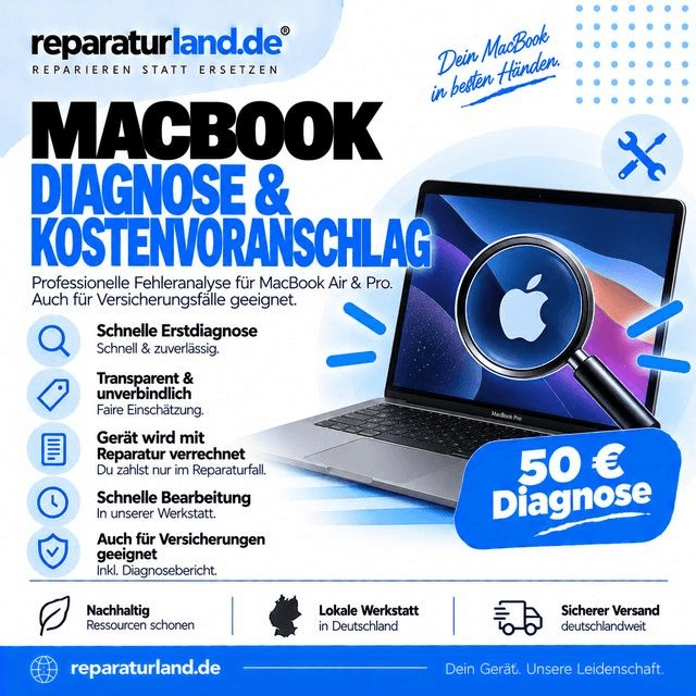 MacBook Diagnose und Kostenvoranschlag bei Reparaturland