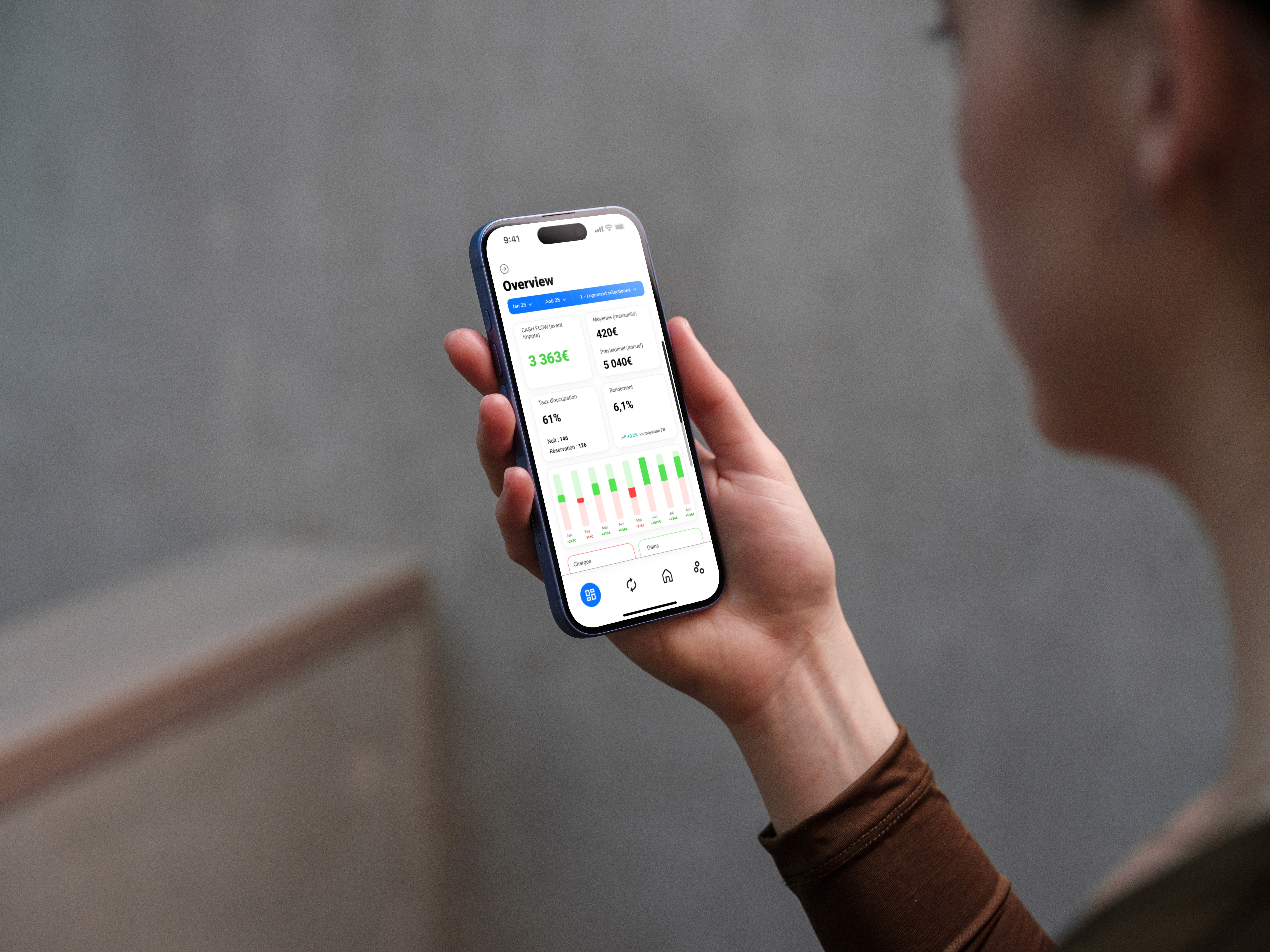 A mockup of Freelio's mobile app