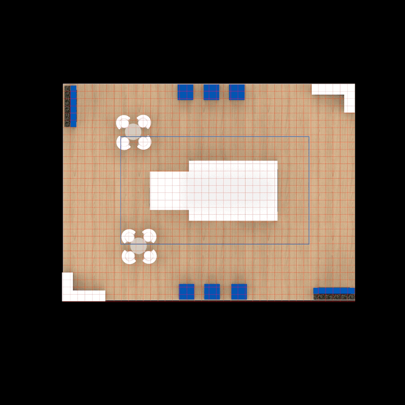 30x40 trade show island for industrial products and customer presentations