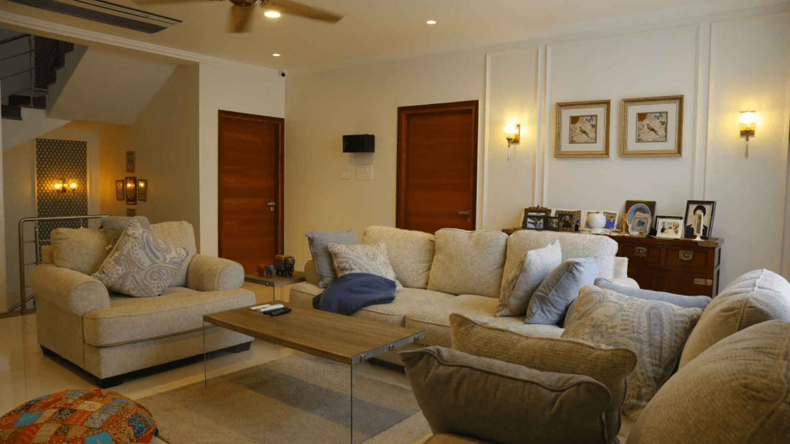 Scandinavian Living Room with Subtle Indian Accents