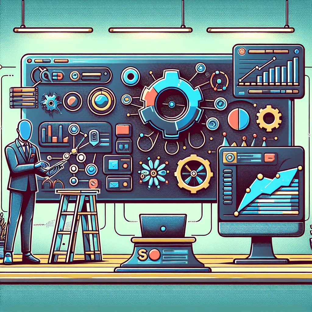SEO analytics dashboard displaying key metrics