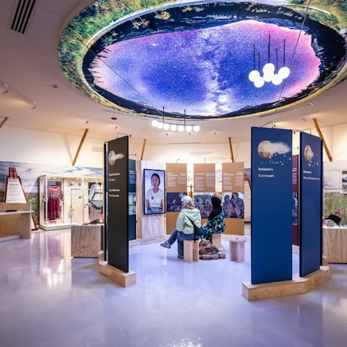 Inside of the new exhibit