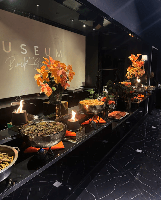 Elegant buffet at event