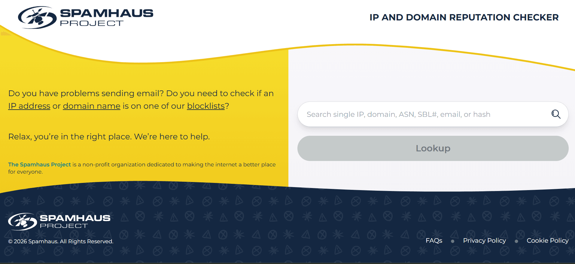Spamhaus screen