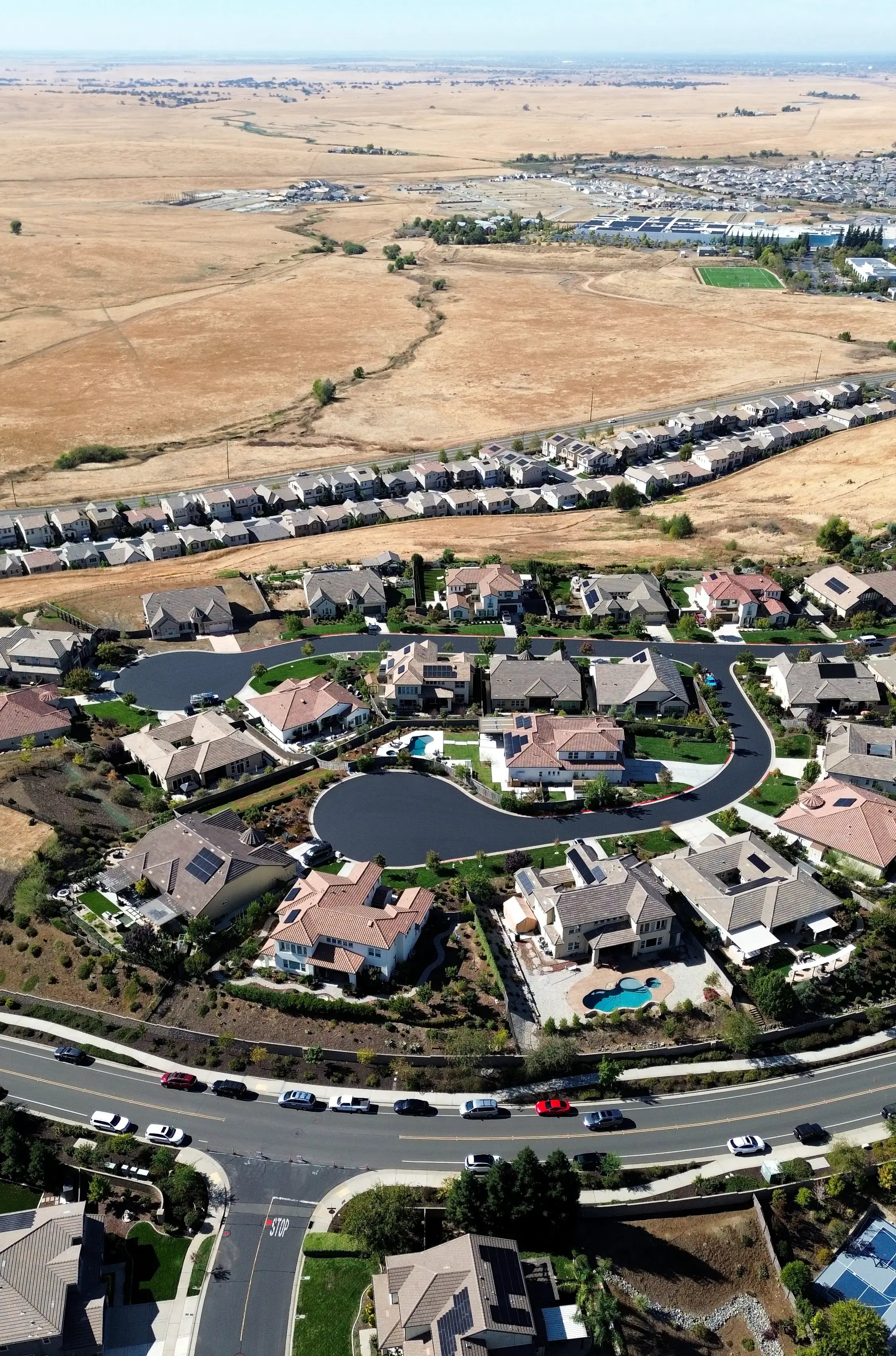 Aerial of asphalt HOA project