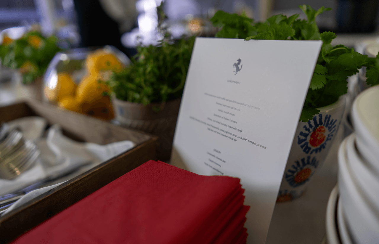 Professional catering team delivering premium corporate hospitality