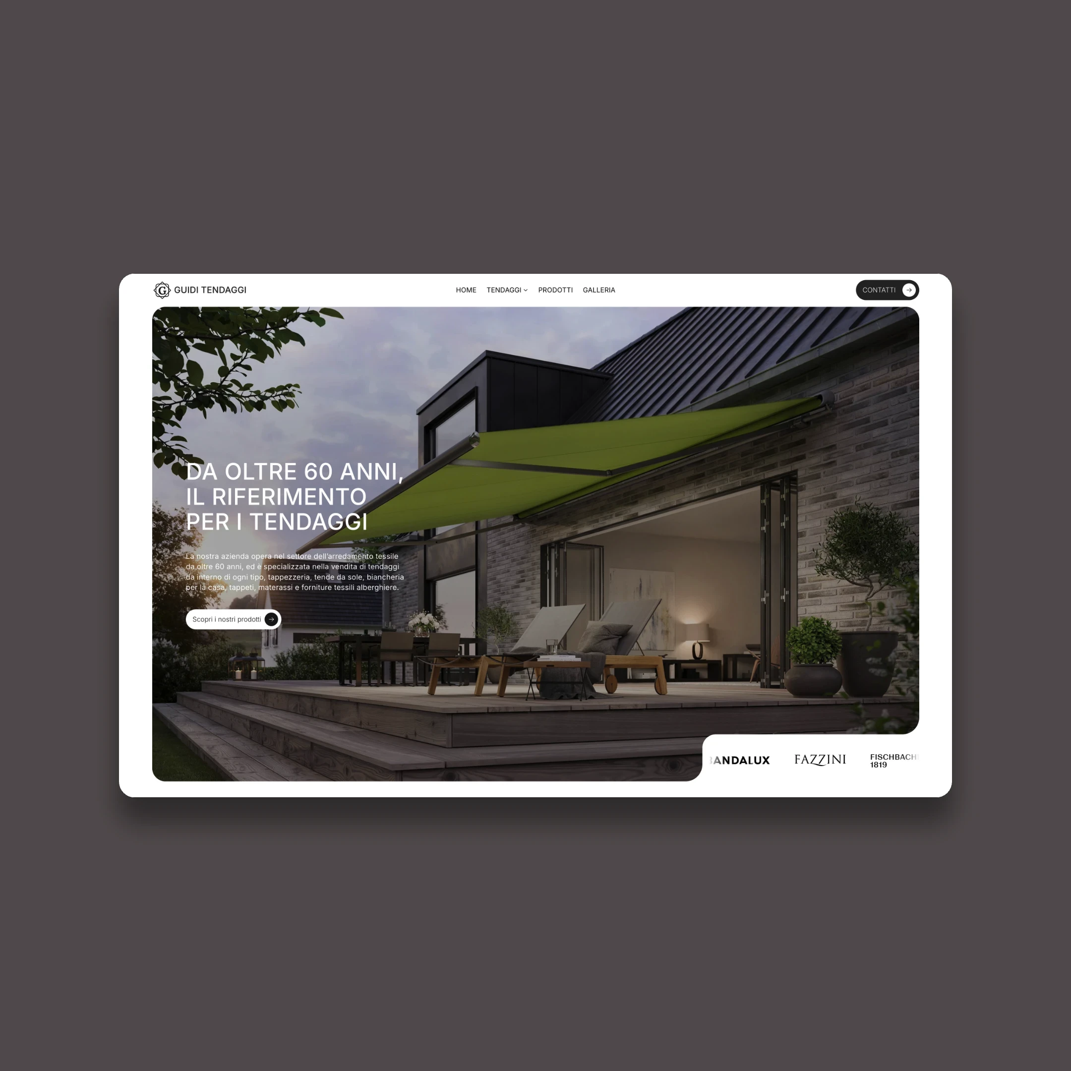 Sito web realizzato per Tendaggi Guidi - Gambettola— web design Framer
