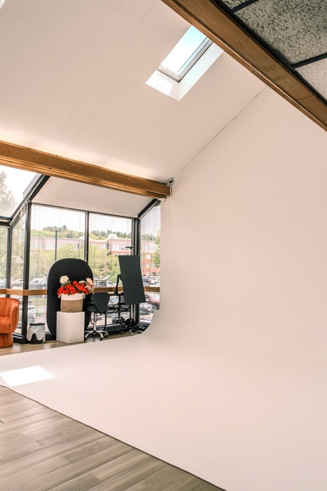 inside of a photography studio showing infinity cyclorama wall