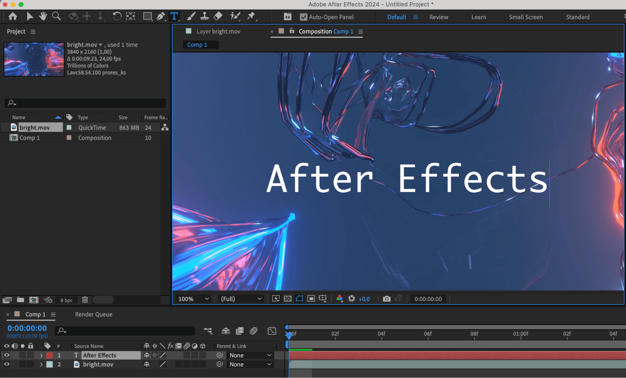 After Effects running on a cloud computer