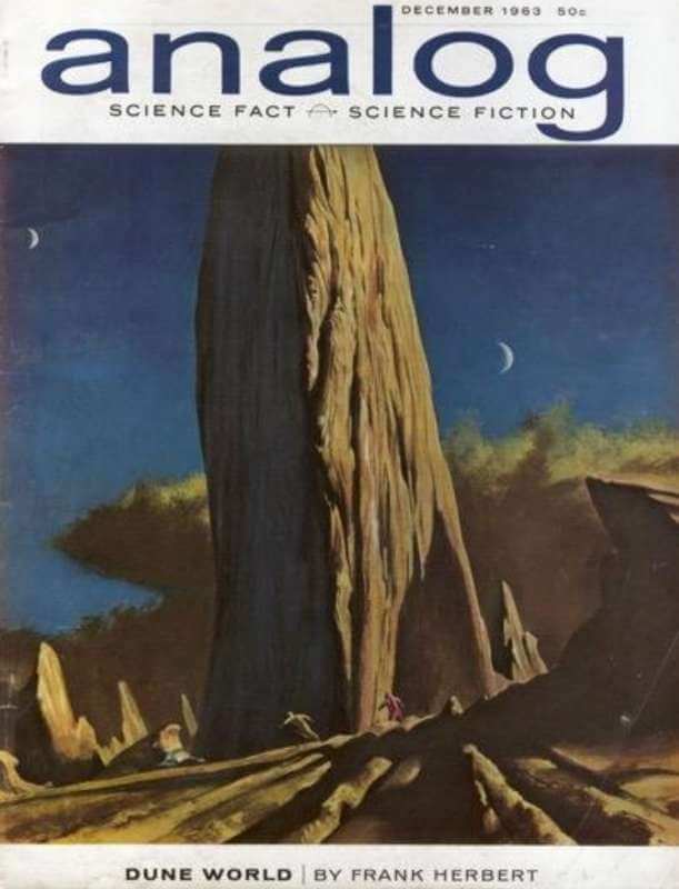 Cover of Analog Magazine in which Dune World First Appeared