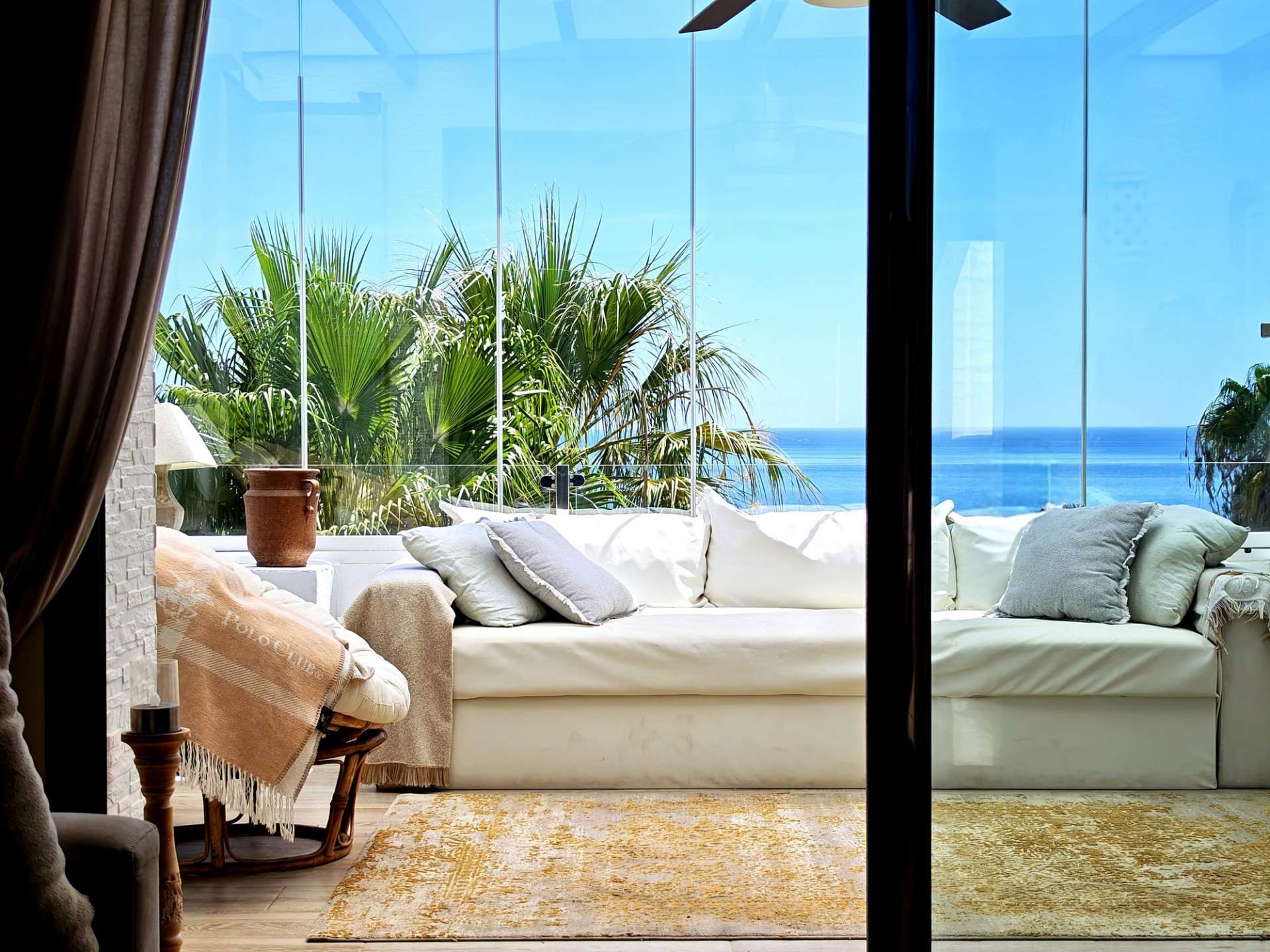 Drone shot of a running track at night