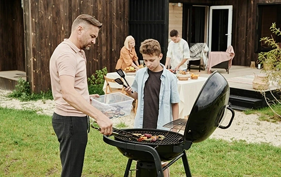 Barbecue en famille