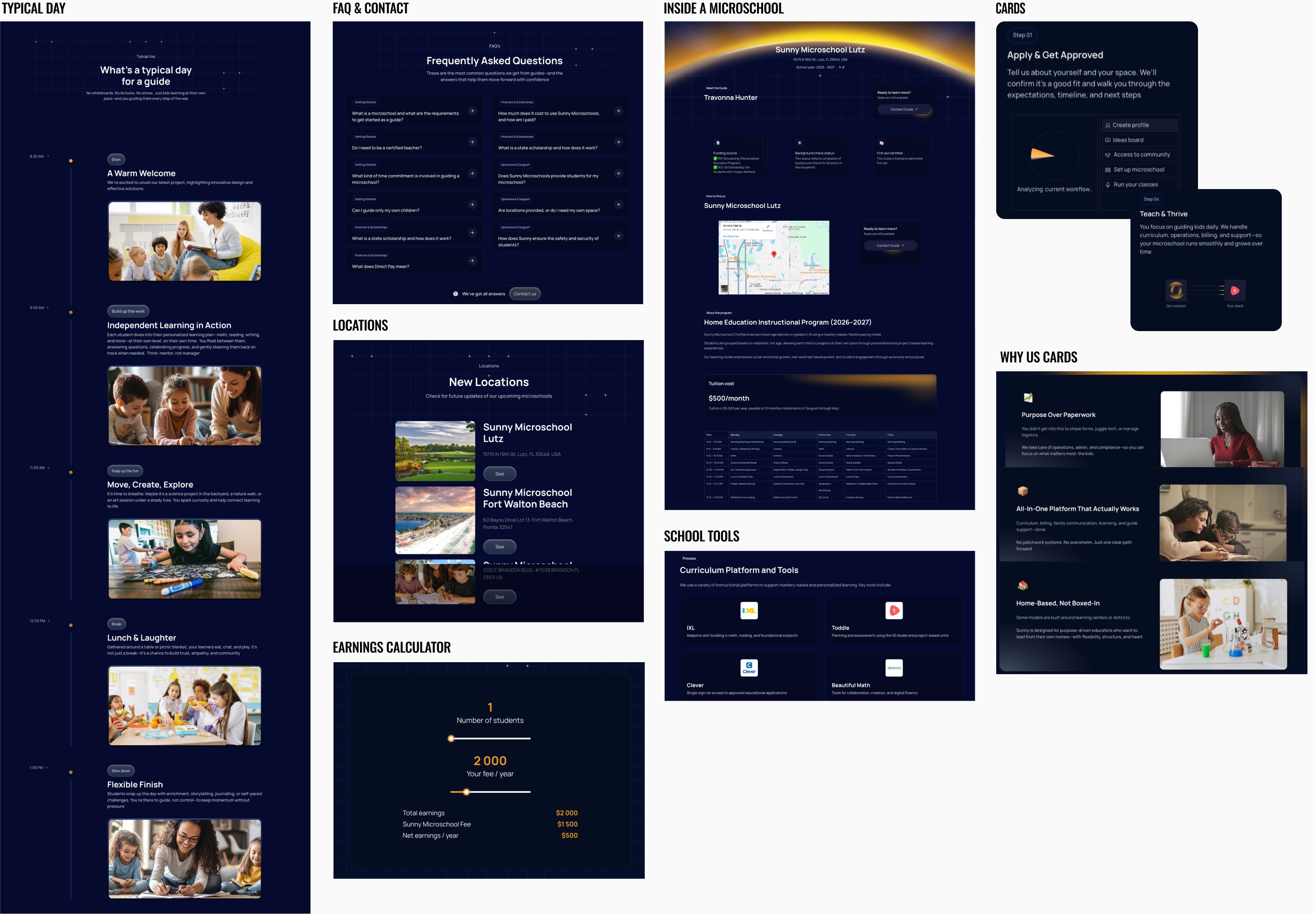 Website screenshots