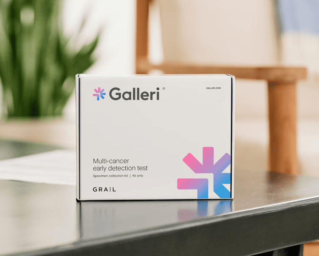 Galleri blood test kit used for multi-cancer early detection screening.
