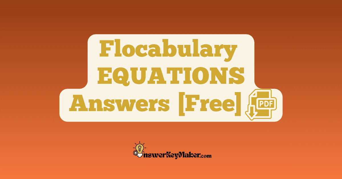 Flocabulary EQUATIONS Quiz Read & Respond Answer Key PDF