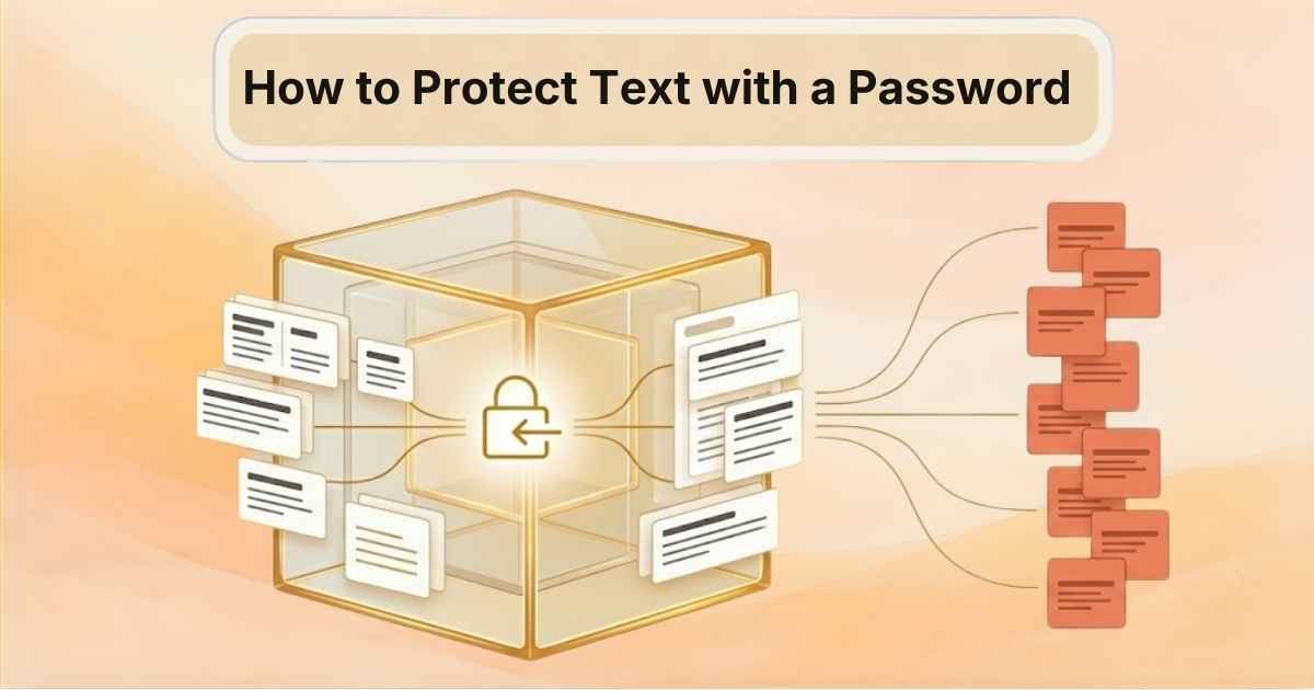 how to protect text with a password