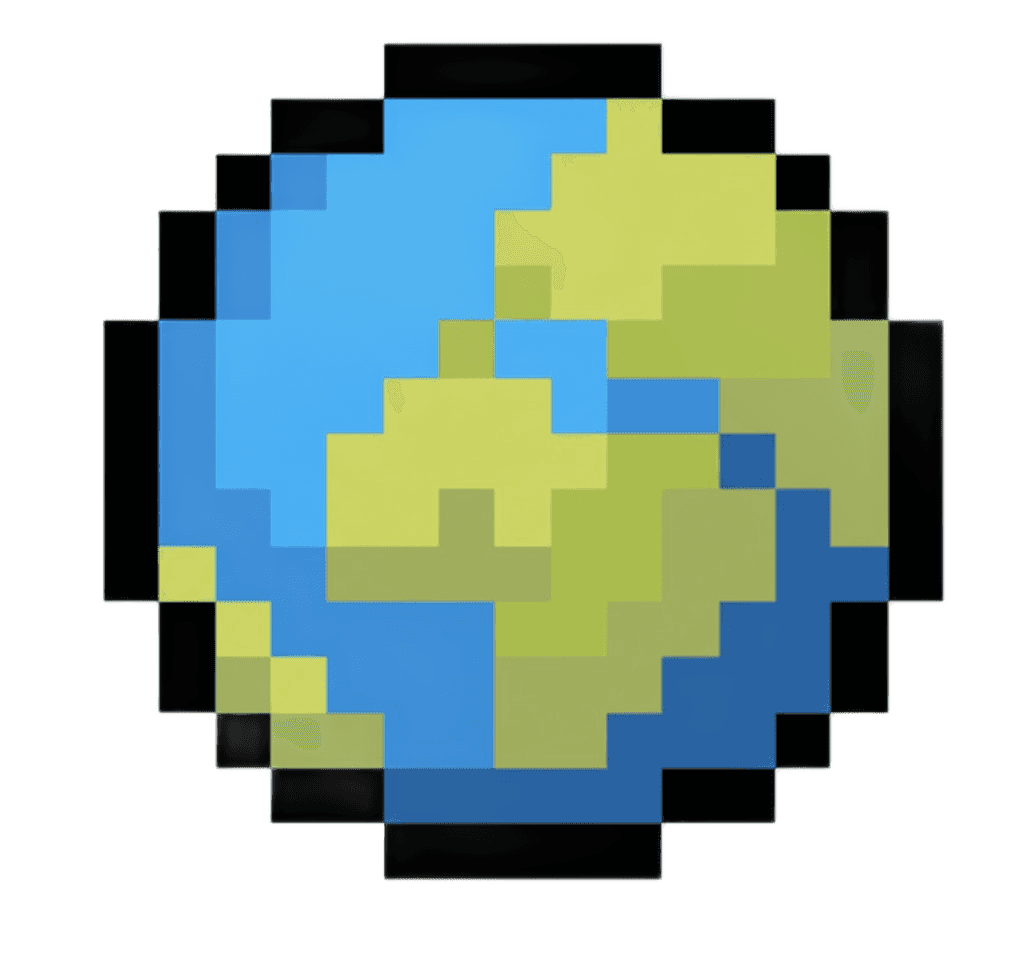 pixelated earth