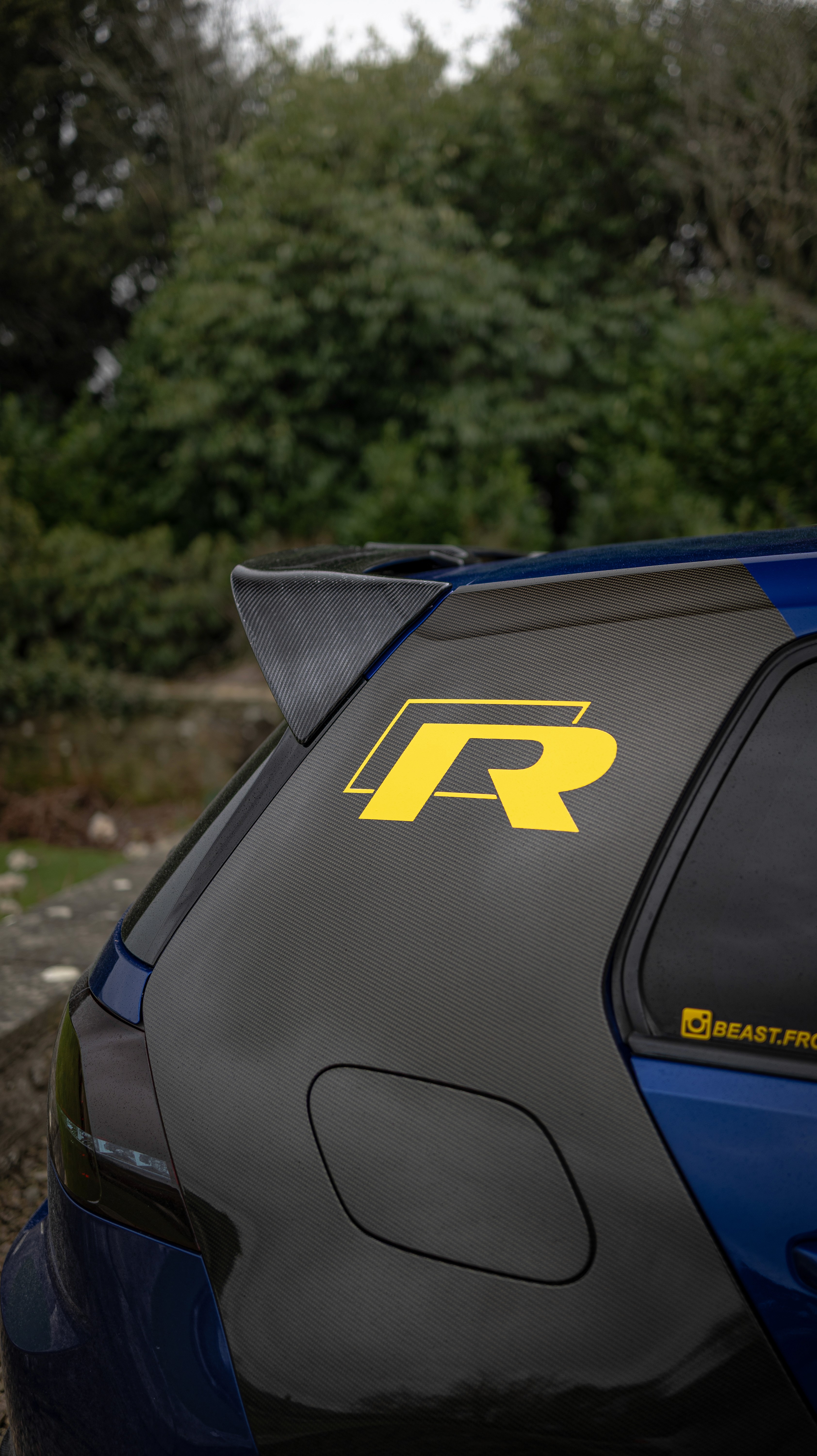 Golf r shot in the countryside