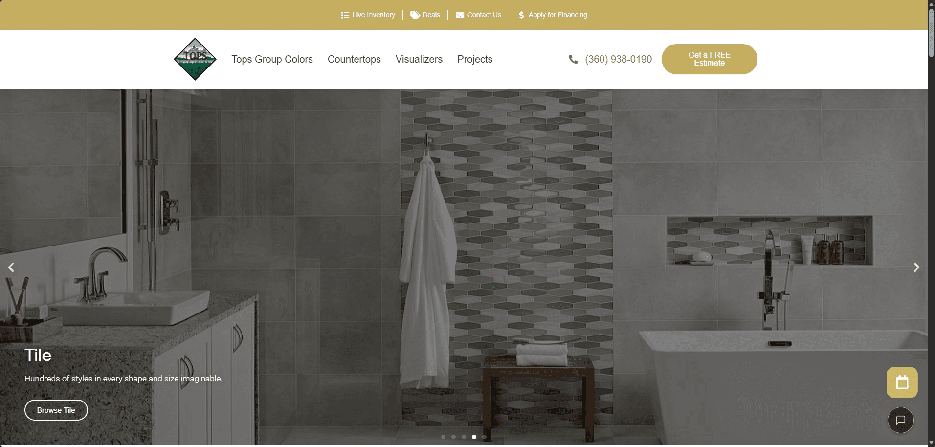 Custom Countertop Fabrication Website