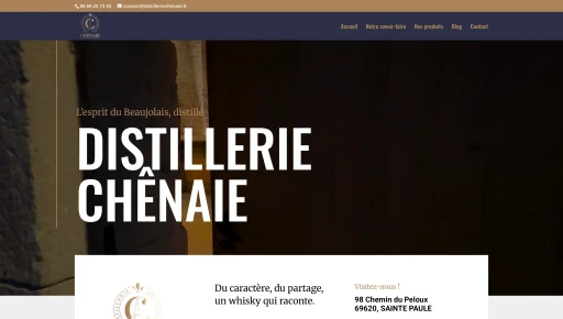 site web distillerie chenaie par Wendlia