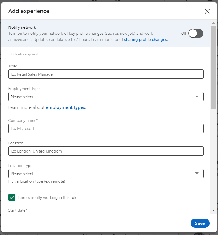 starting new position linkedin post template