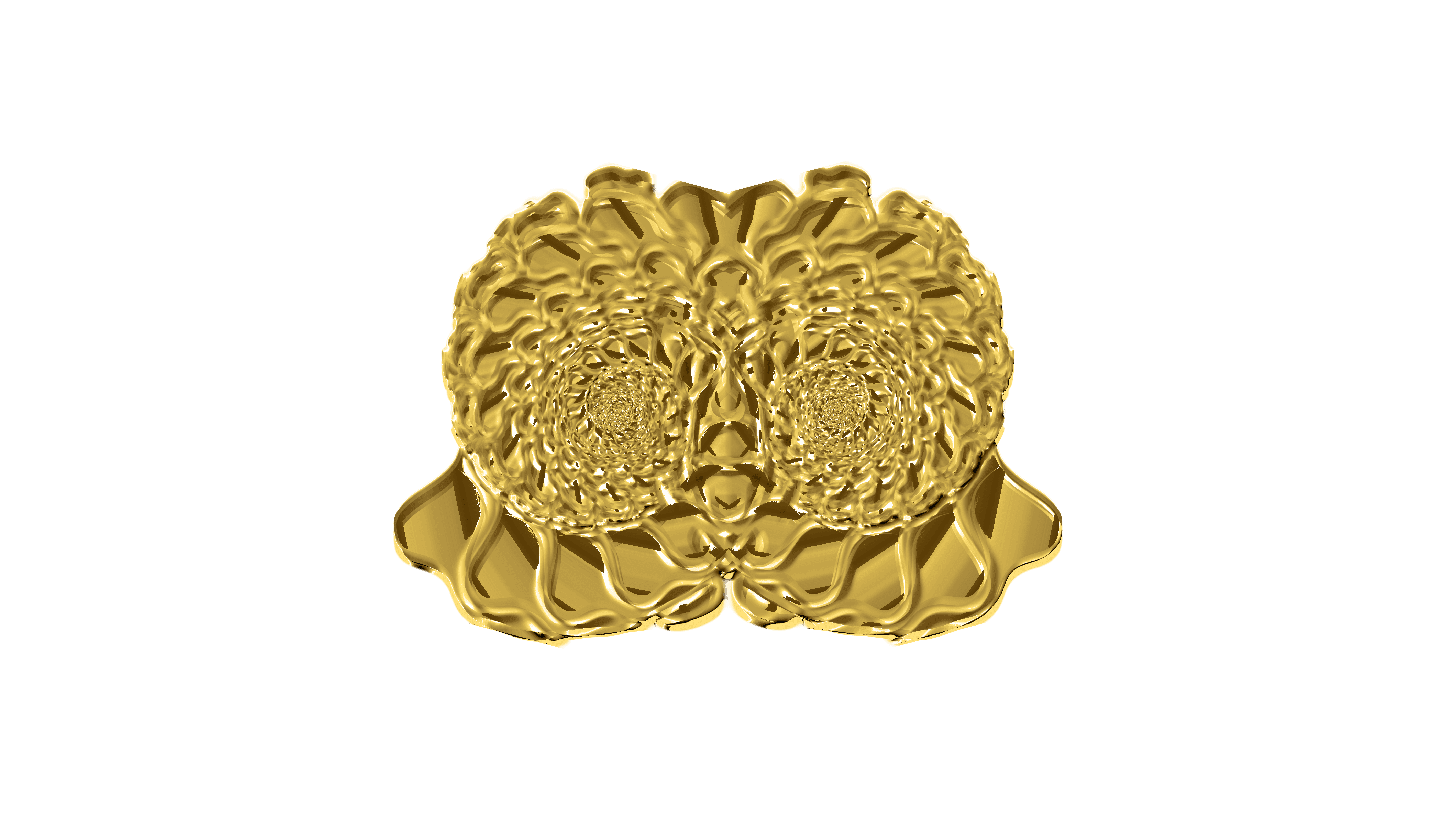 Golden metallic fractal shape