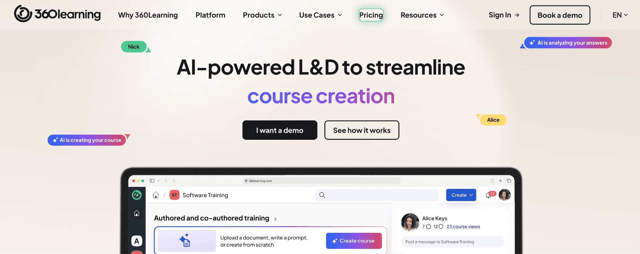 360learning homepage