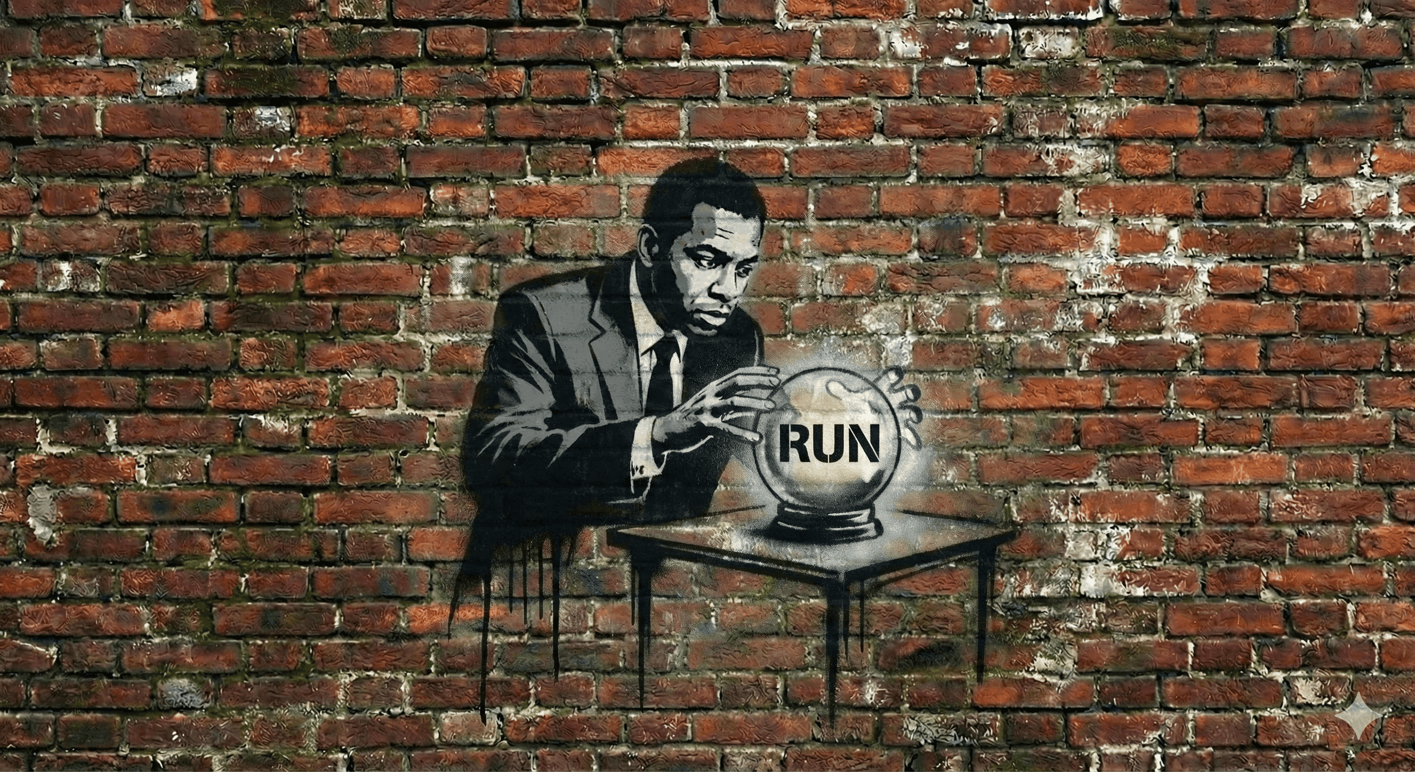 Man looking into crystal ball