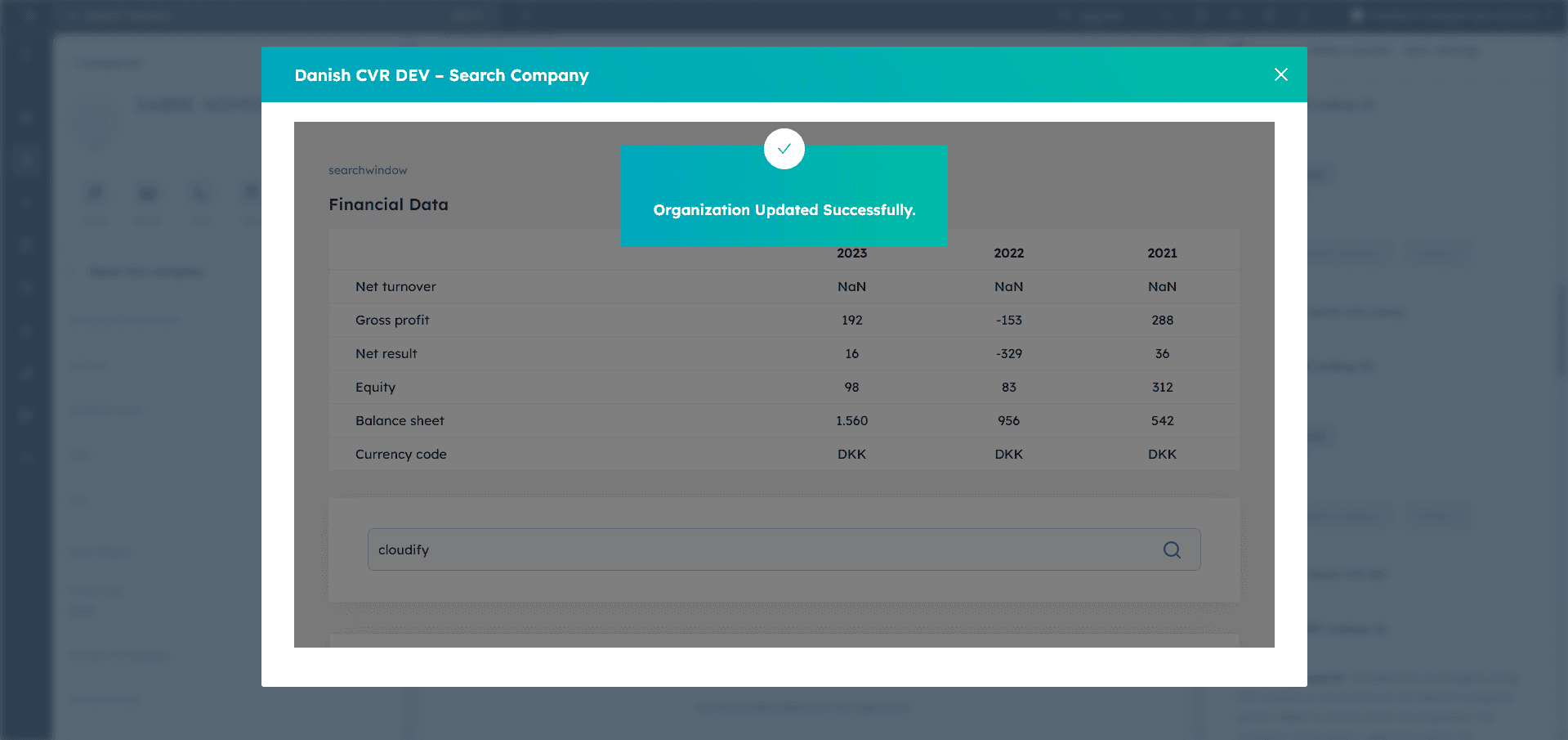 HubSpot to Danish CVR Integration